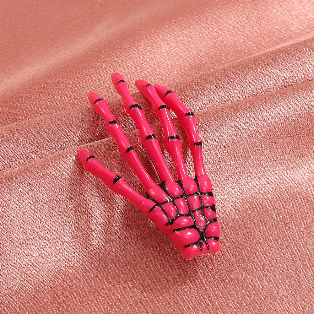 Wholesale Gothic Skeleton Hand Bone Acrylic Hair Clips